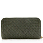 Bottega Veneta Intrecciato Zip Around Wallet (SHF-12058)