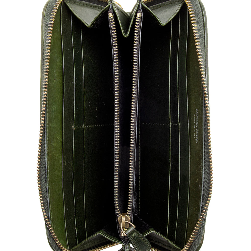 Bottega Veneta Intrecciato Zip Around Wallet (SHF-12058)