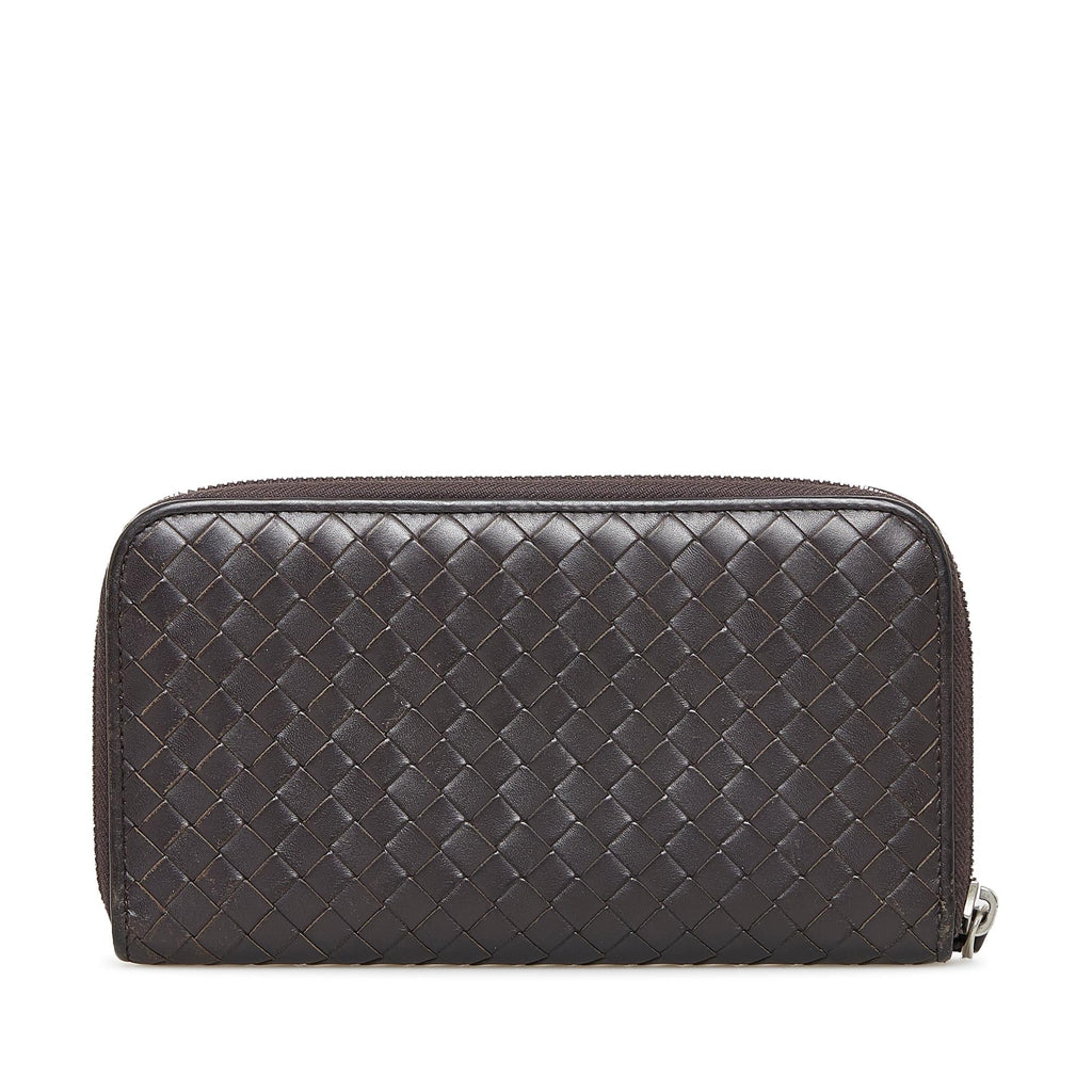Bottega Veneta Intrecciato Zip Around Wallet (SHG-LJFJsG)