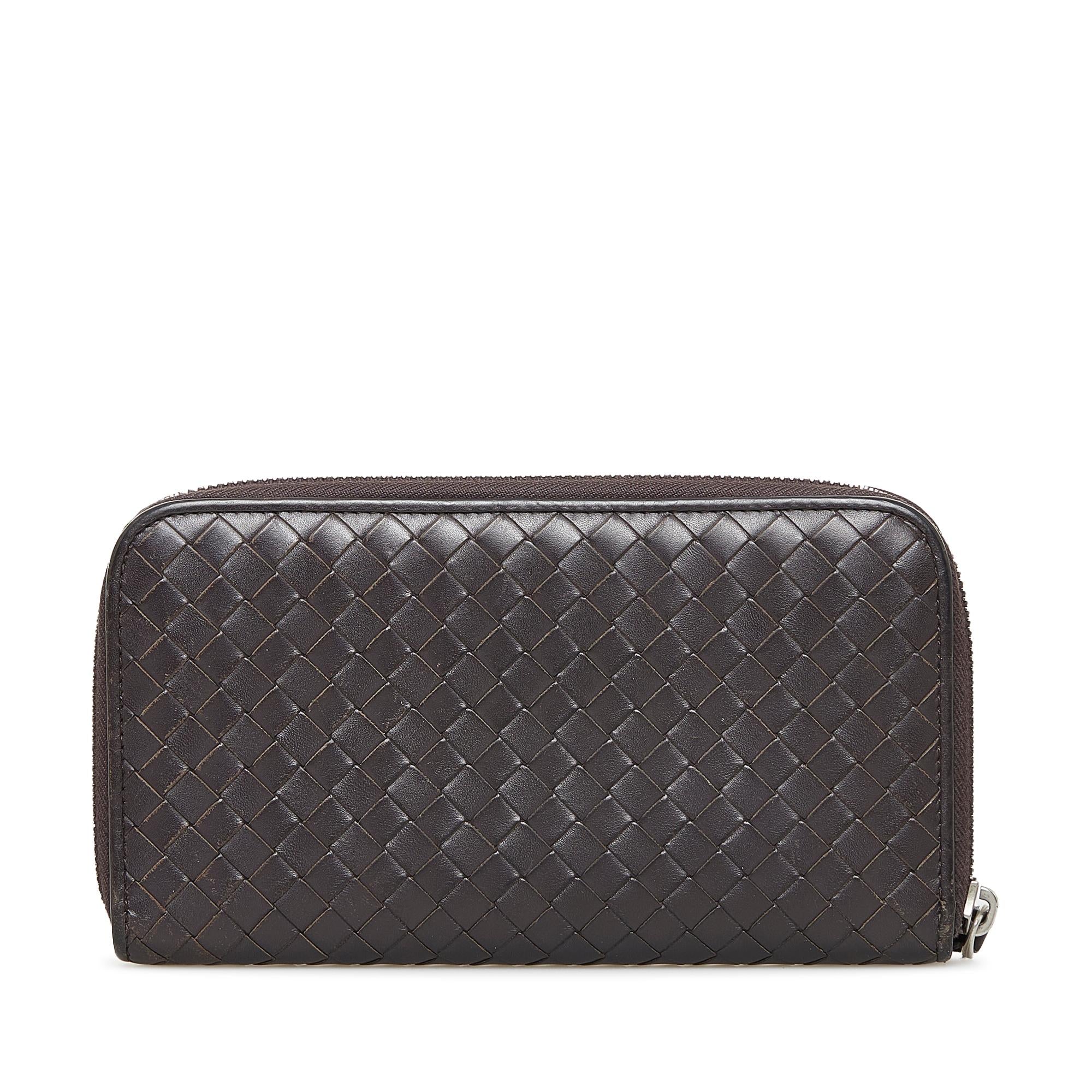 Bottega Veneta Intrecciato Zip Around Wallet (SHG-LJFJsG)