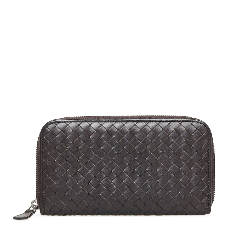 Bottega Veneta Intrecciato Zip Around Wallet (SHG-LJFJsG)