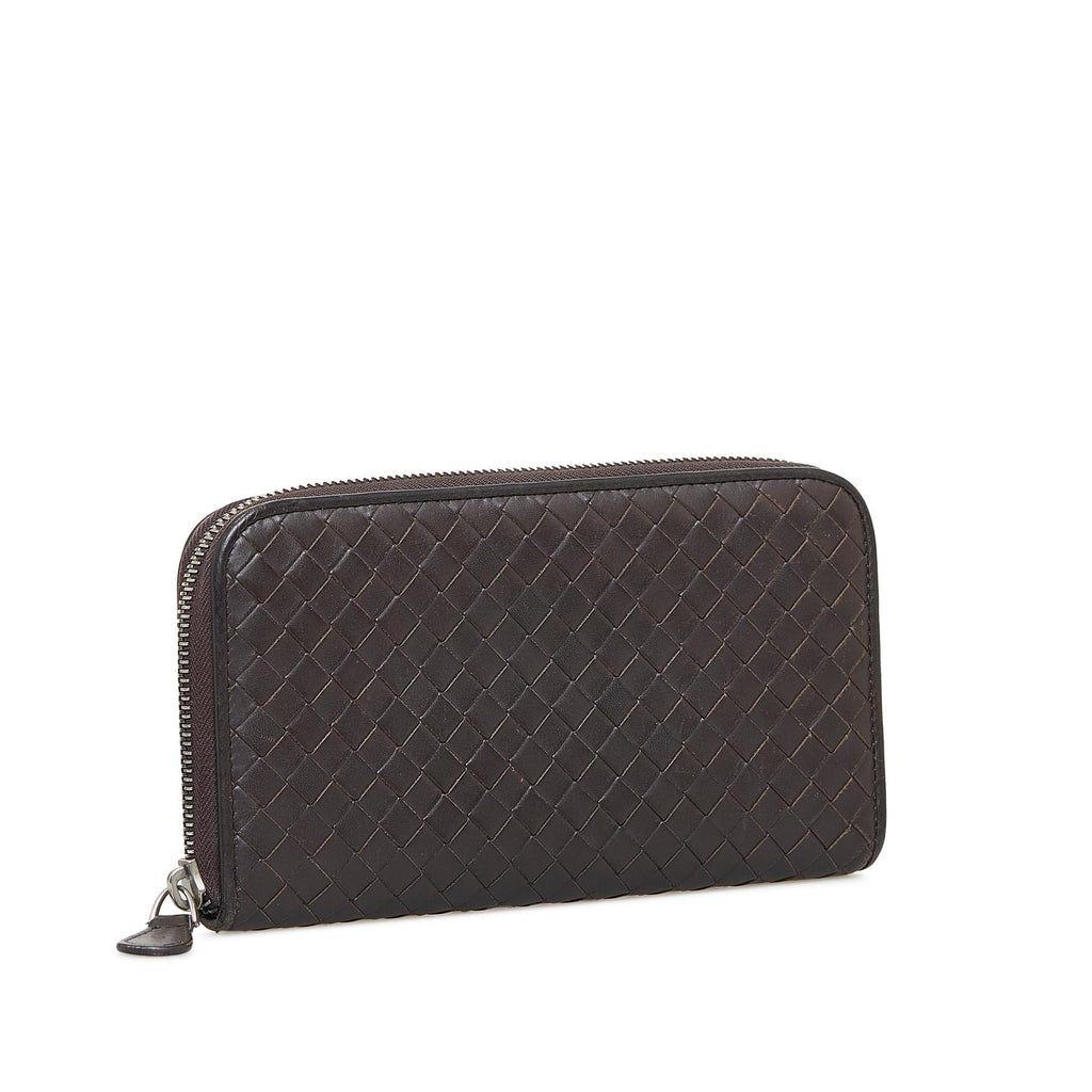 Bottega Veneta Intrecciato Zip Around Wallet (SHG-LJFJsG)
