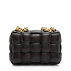 Bottega Veneta Lambskin Cassette Chain Maxi Shoulder Bag (SHF-23058)