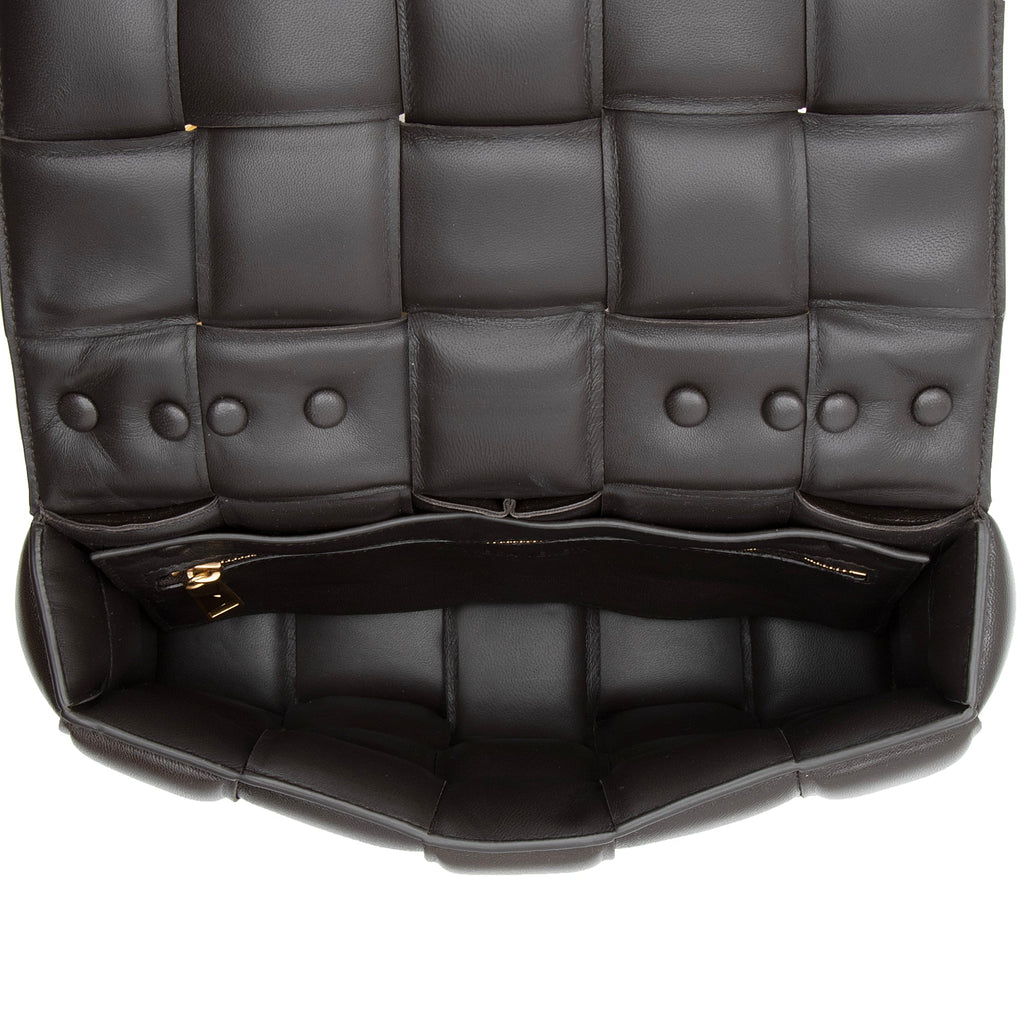 Bottega Veneta Lambskin Cassette Chain Maxi Shoulder Bag (SHF-23058)