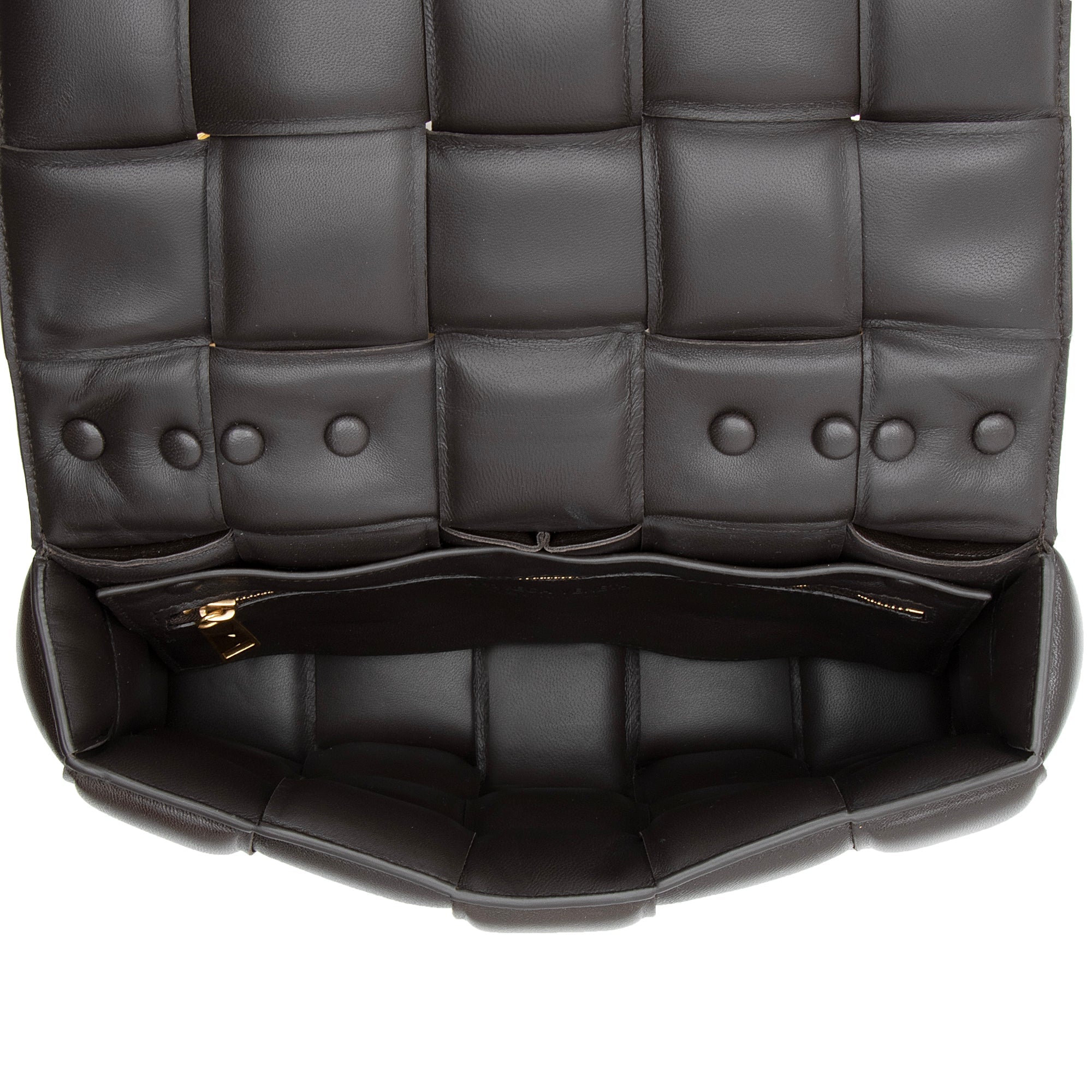 Bottega Veneta Lambskin Cassette Chain Maxi Shoulder Bag (SHF-23058)