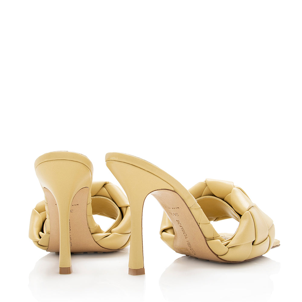 Bottega Veneta Lambskin Lido Sandals - Size 8.5 / 38.5 (SHF-18616)