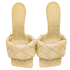 Bottega Veneta Lambskin Lido Sandals - Size 8.5 / 38.5 (SHF-18616)