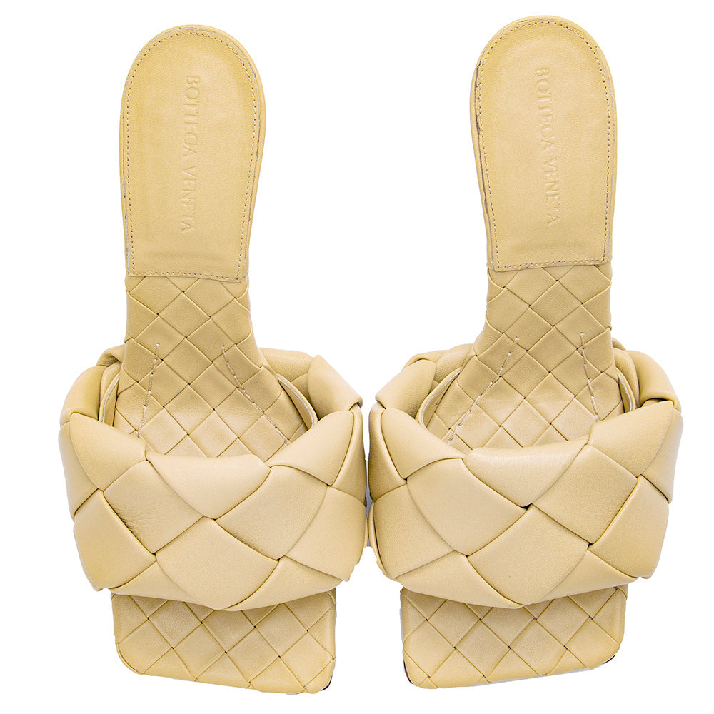 Bottega Veneta Lambskin Lido Sandals - Size 8.5 / 38.5 (SHF-18616)