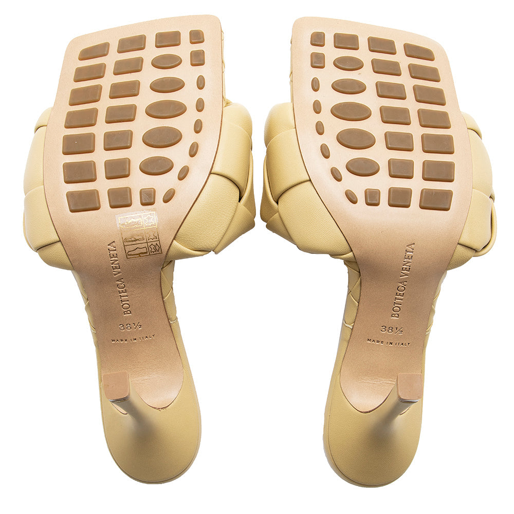 Bottega Veneta Lambskin Lido Sandals - Size 8.5 / 38.5 (SHF-18616)