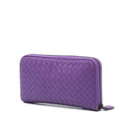 Bottega Veneta Leather Intrecciato Zip Around Wallet