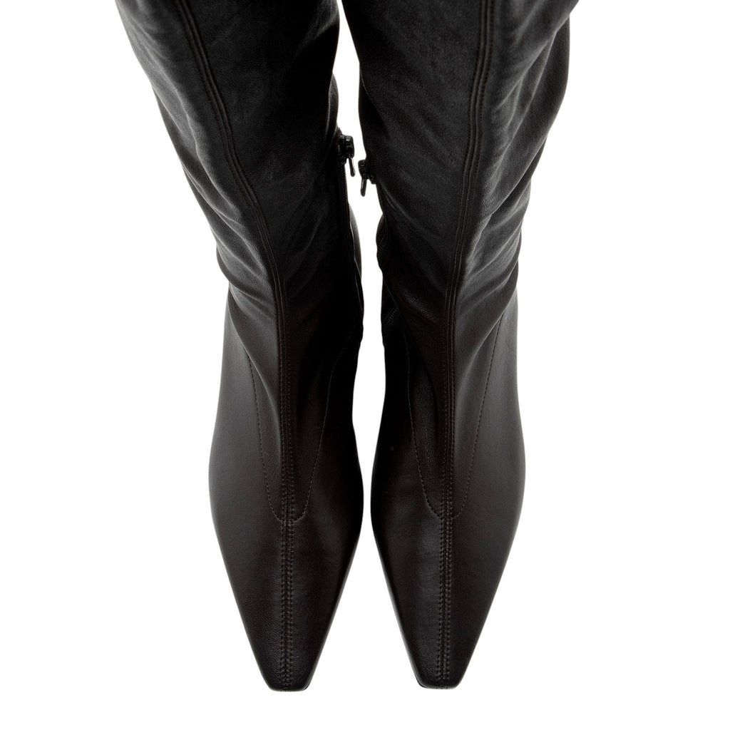 Bottega Veneta Leather Over The Knee Boots - Size 6 / 36