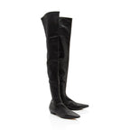 Bottega Veneta Leather Over The Knee Boots - Size 6 / 36