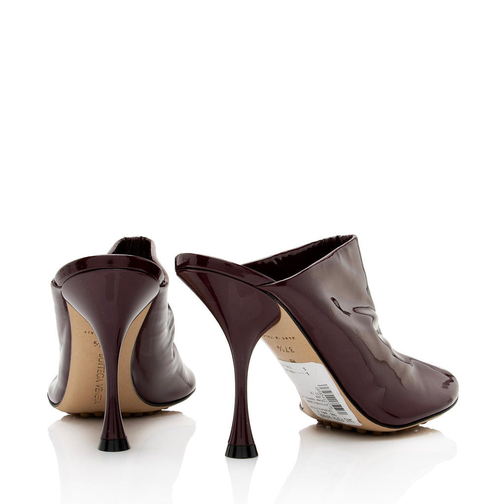 Bottega Veneta Supergloss Nappa Dot Mule Pumps - Size 7.5 C / 37.5 C (SHF-47r5By)