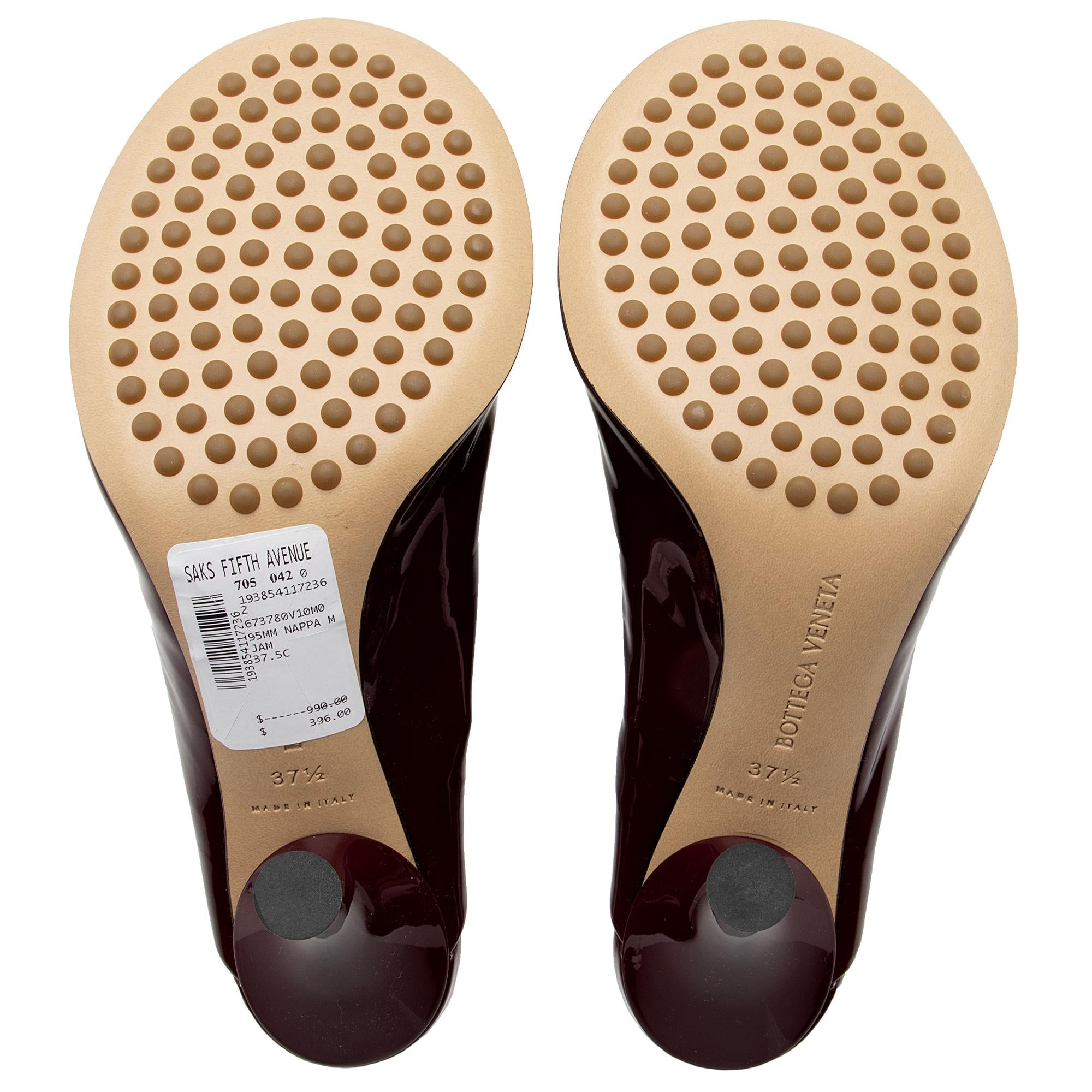 Bottega Veneta Supergloss Nappa Dot Mule Pumps - Size 7.5 C / 37.5 C (SHF-47r5By)