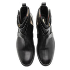 Burberry House Check Calfskin Ankle Boots - Size 9 / 39 (SHF-23322)