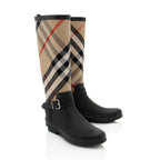 Burberry House Check Halloway Tall Rain Boots - Size 8 / 38