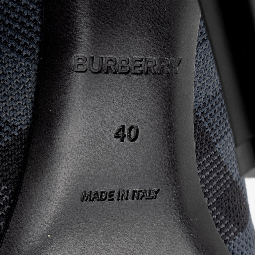 Burberry Knit Check Sock Boots - Size 10 / 40