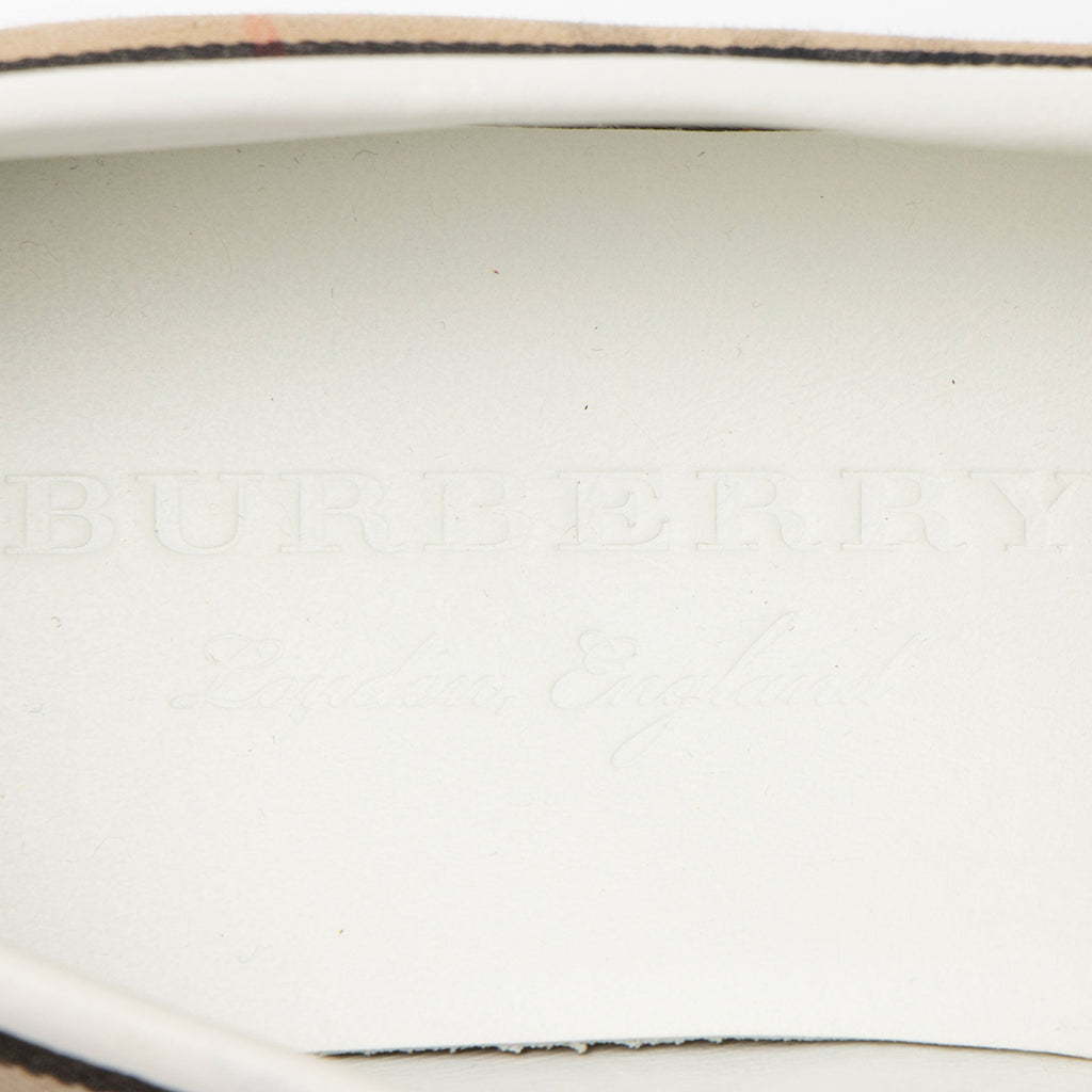 Burberry Nova Check Leather Moorley Loafers - Size 7.5 / 37.5