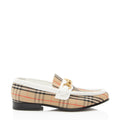 Burberry Nova Check Leather Moorley Loafers - Size 7.5 / 37.5