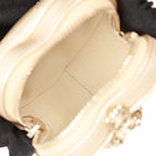 Chanel CC In Love Heart Necklace Bag Gold Lambskin Light Gold Hardware
