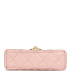 Chanel Nano Kelly Shopper Light Pink Shiny Aged Calfskin Brushed Gold Hardware