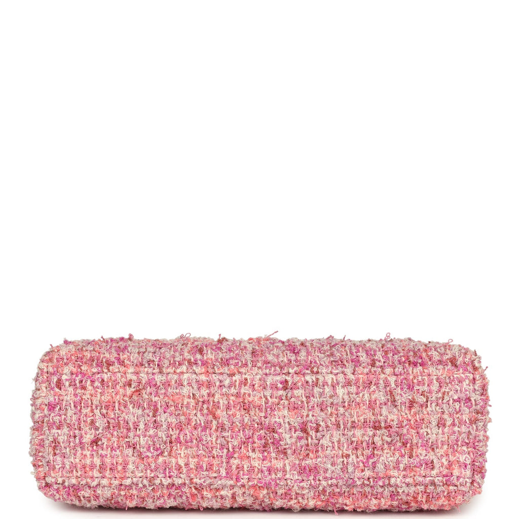 Chanel Small Kelly Shopper Pink Tweed Brushed Gold Hardware