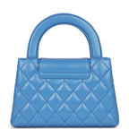 Chanel Small Kelly Shopper Blue Shiny Aged Calfskin Brushed Gold Hardware
