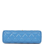 Chanel Small Kelly Shopper Blue Shiny Aged Calfskin Brushed Gold Hardware