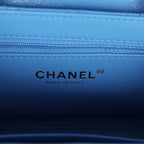Chanel Small Kelly Shopper Blue Shiny Aged Calfskin Brushed Gold Hardware