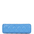 Chanel Small Kelly Shopper Blue Shiny Aged Calfskin Brushed Gold Hardware