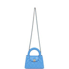 Chanel Small Kelly Shopper Blue Shiny Aged Calfskin Brushed Gold Hardware