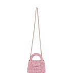 Chanel Small Kelly Shopper Pink Tweed Brushed Gold Hardware