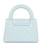Chanel Small Kelly Shopper Light Blue Shiny Aged Calfskin Brushed Gold Hardware