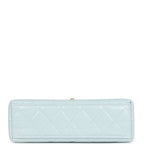 Chanel Small Kelly Shopper Light Blue Shiny Aged Calfskin Brushed Gold Hardware