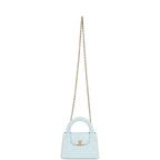 Chanel Small Kelly Shopper Light Blue Shiny Aged Calfskin Brushed Gold Hardware