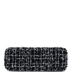 Chanel Small Kelly Shopper Black, White & Silver Sequin Tweed Brushed Gold Hardware