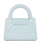 Chanel Small Kelly Shopper Light Blue Shiny Aged Calfskin Brushed Gold Hardware