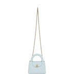 Chanel Small Kelly Shopper Light Blue Shiny Aged Calfskin Brushed Gold Hardware