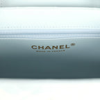 Chanel Small Kelly Shopper Light Blue Shiny Aged Calfskin Brushed Gold Hardware