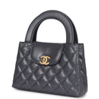 Chanel Small Kelly Shopper Dark Grey Shiny Aged Calfskin Brushed Gold Hardware