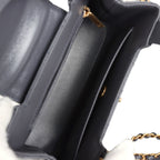 Chanel Small Kelly Shopper Dark Grey Shiny Aged Calfskin Brushed Gold Hardware