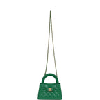 Chanel Small Kelly Shopper Dark Green Shiny Aged Calfskin Brushed Gold Hardware