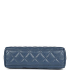 Chanel Small Kelly Shopper Blue Shiny Aged Calfskin Brushed Gold Hardware