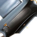 Chanel Small Kelly Shopper Blue Shiny Aged Calfskin Brushed Gold Hardware