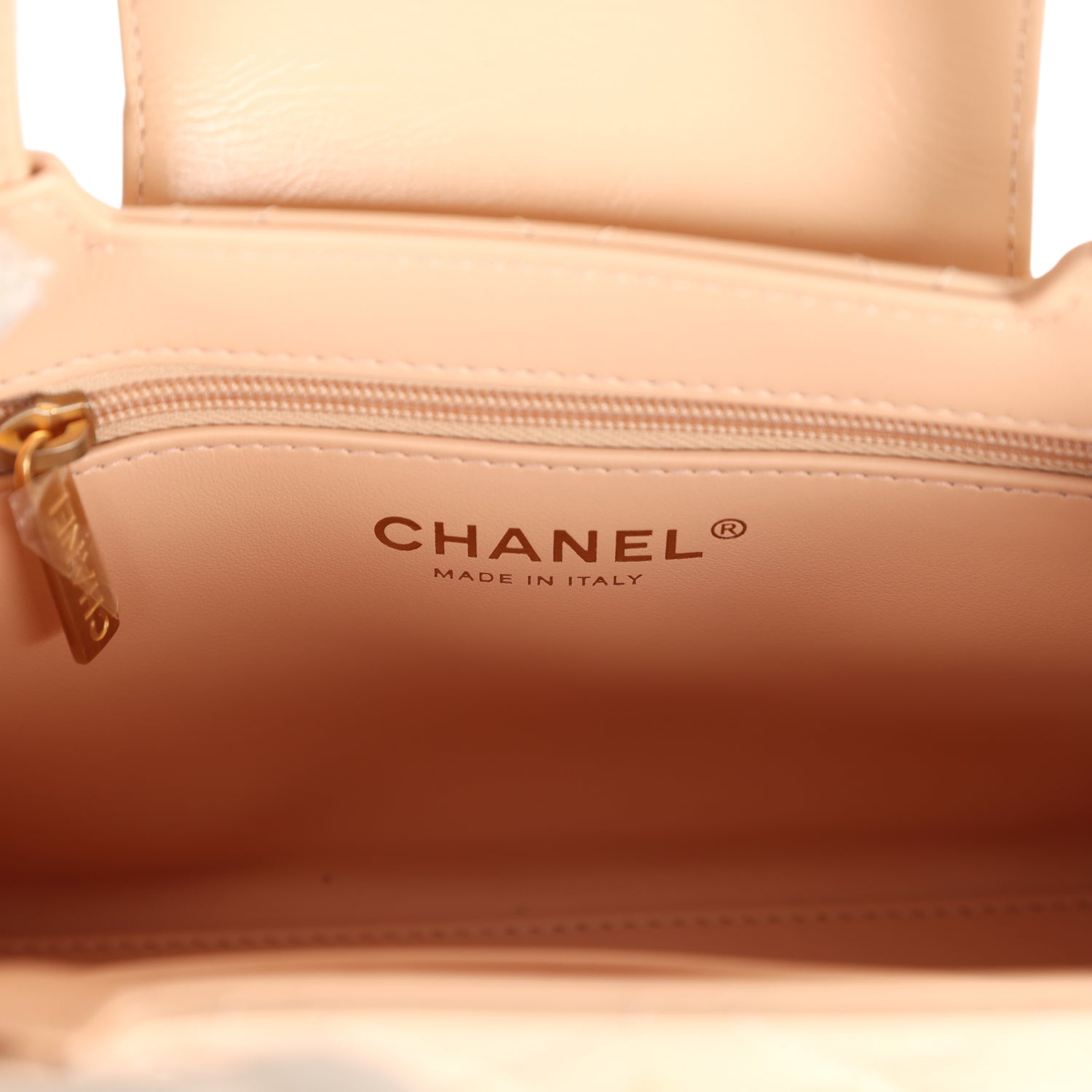 Chanel Small Kelly Shopper Beige Shiny Aged Calfskin Brushed Gold Hardware