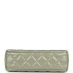Chanel Small Kelly Shopper Khaki Shiny Aged Calfskin Brushed Gold Hardware