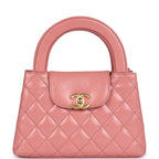Chanel Small Kelly Shopper Pink Shiny Aged Calfskin Brushed Gold Hardware