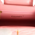Chanel Small Kelly Shopper Pink Shiny Aged Calfskin Brushed Gold Hardware