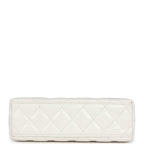 Chanel Small Kelly Shopper White Shiny Aged Calfskin Brushed Gold Hardware