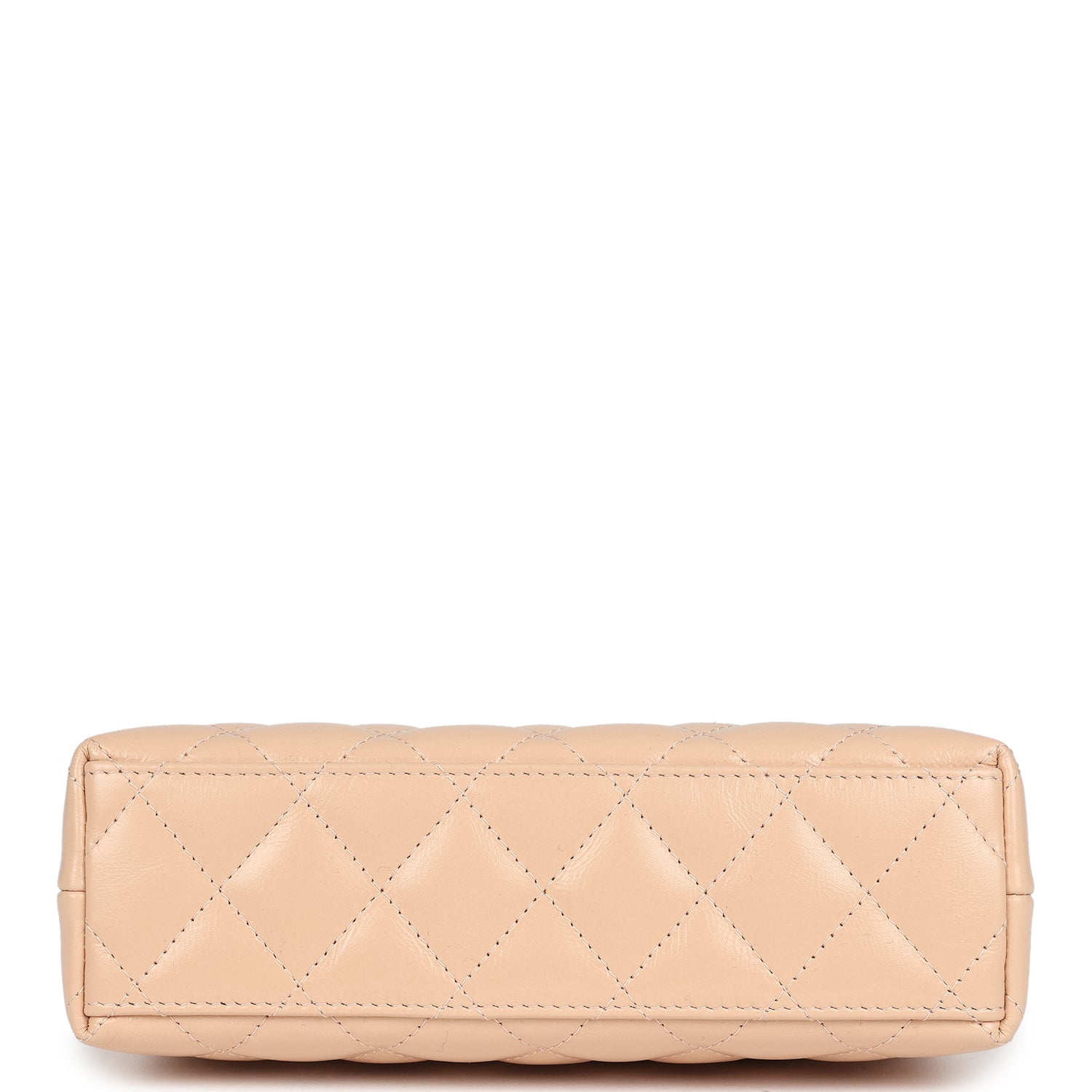 Chanel Small Kelly Shopper Beige Shiny Aged Calfskin Brushed Gold Hardware